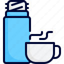 hot water bottle, bottle, household, warmly, cup