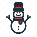 snowman, winter, character, snow, snowfall