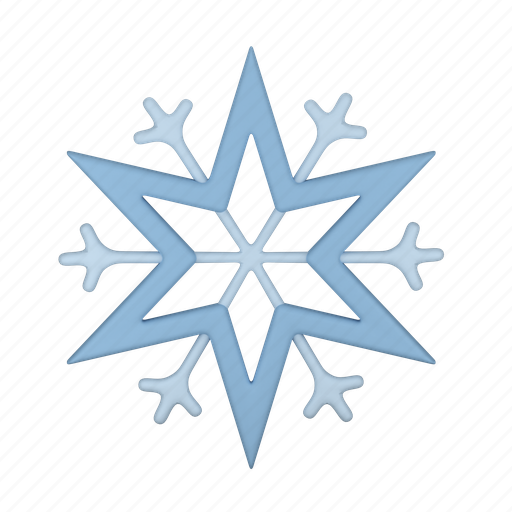 Snow, snowflake, crystal, cold 3D illustration - Download on Iconfinder