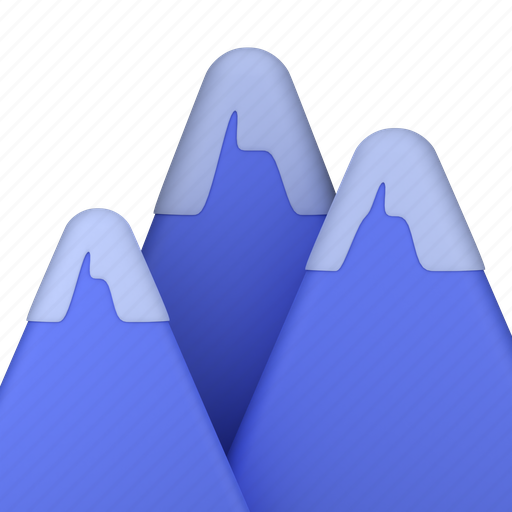 Mountain, landscape, snow, hill, winter 3D illustration - Download on Iconfinder