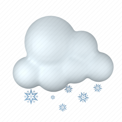 Snow, fall, snowflake, cloud, nature, winter 3D illustration - Download on Iconfinder