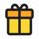 gift, box, present, ribbon