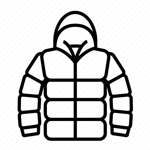 Down jacket, jacket, winter, warm, clothes, hoody, coat icon - Download on Iconfinder