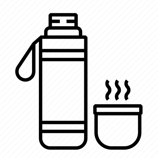 Bottle, drinking water, flask, thermo, thermos, vacuum, camping icon - Download on Iconfinder