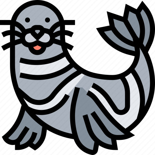 Seal, ribbon, marine, arctic, animal icon - Download on Iconfinder