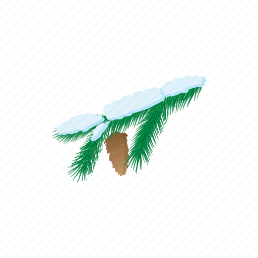 Branch, cartoon, cone, green, pine, sign, snow icon - Download on Iconfinder
