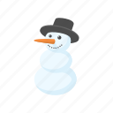 cartoon, christmas, hat, holiday, sign, snow, snowman