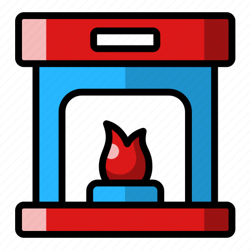 Fireplace, winter, chimney, warm icon - Download on Iconfinder