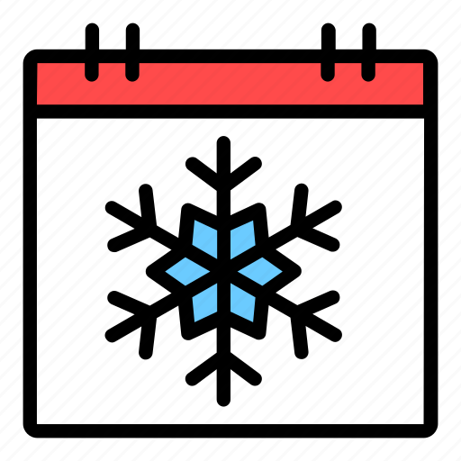Winter, calendar, snowflake, holiday, schedule icon - Download on Iconfinder