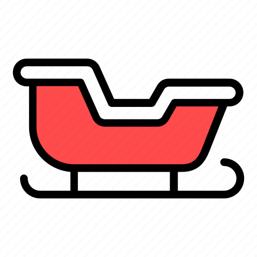 Sled, christmas, sleigh, transport icon - Download on Iconfinder