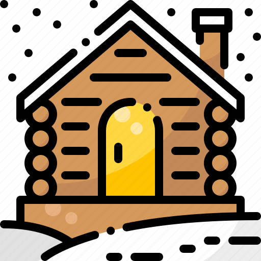 Building, cabin, home, house, snow, winter, wood icon - Download on Iconfinder