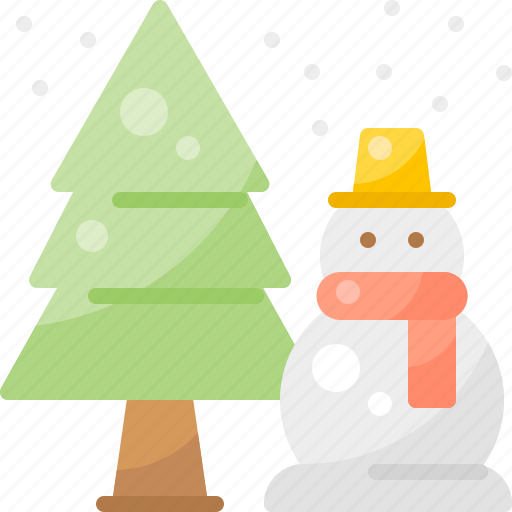 Cold, nature, pine, snow, snowman, tree, winter icon - Download on Iconfinder