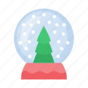 decoration, glass, toy, snow, ball, tree, winter
