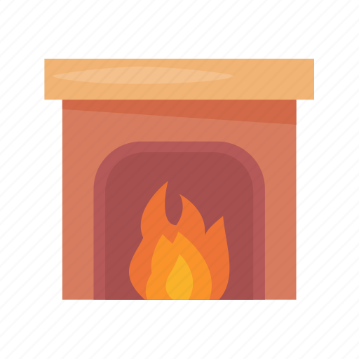 Fireplace, chimney, warm, winter, fire, flame icon - Download on Iconfinder