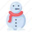 snowman, winter, snow, christmas, scarf, xmas 