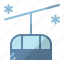 cable car, lift, transportation, winter 
