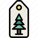 pine, tree, price, tag, xmas, label, merry, christmas