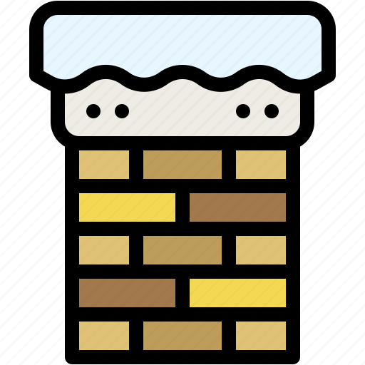 Chimney, top, roof, furniture, and, household, winter icon - Download on Iconfinder