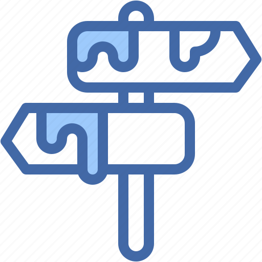 Signboard, signaling, winter, snowing, signpost, traffic, signal icon - Download on Iconfinder