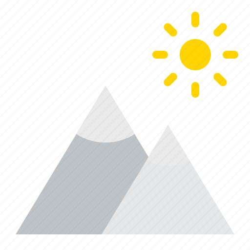 Landscape, mountain, sunny, weather forecast, winter icon - Download on Iconfinder