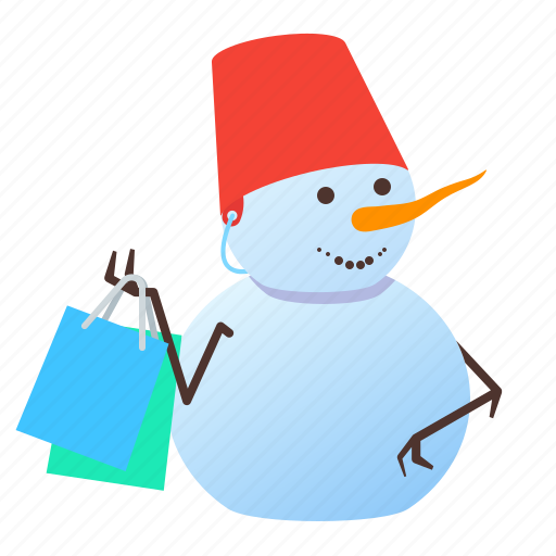 Shopping, snowman, winter, xmas icon - Download on Iconfinder