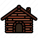 cabin, house, winter, snow, wood, hut, wooden, chimney, cottage