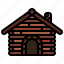 cabin, house, winter, snow, wood, hut, wooden, chimney, cottage 