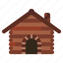 cabin, house, winter, snow, wood, hut, wooden, chimney, cottage