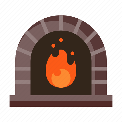 Fireplace, christmas, fire, home, warm, flame, living icon - Download on Iconfinder