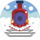 cold, season, snow, train, train track, winter