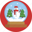 decoration, season, snow globe, snowflake, snowman, tree, winter