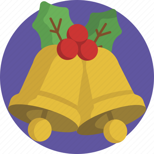 Bell, decoraton, festive, golden, misletoe, season, winter icon - Download on Iconfinder