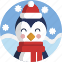 animal, cute, penguin, season, smile, snowflake, winter