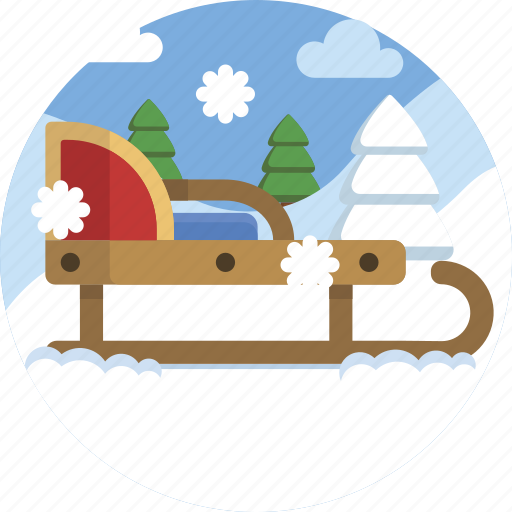 Cold, santa claus, season, sled, snow, snowflake, winter icon - Download on Iconfinder