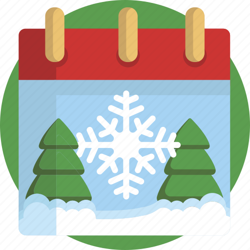 Calendar, christmas, countdown, december, landscape, season, winter icon - Download on Iconfinder