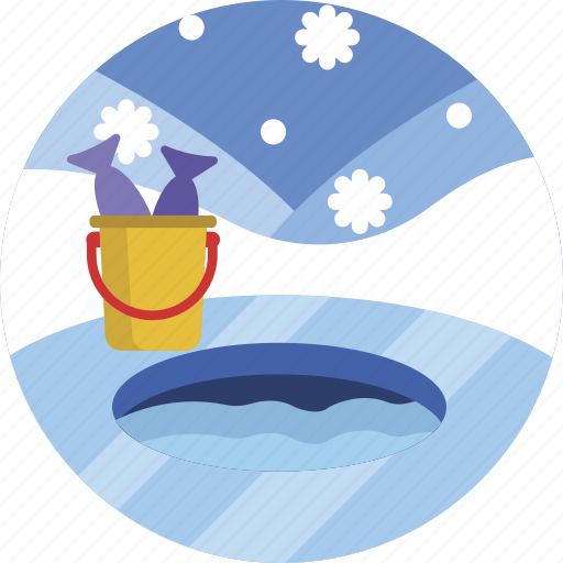 Fish, fishing, frozen, ice, lake, season, winter icon - Download on Iconfinder