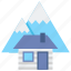 mountain, cottage, landscape, house 