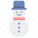 snowman, winter, snow, christmas