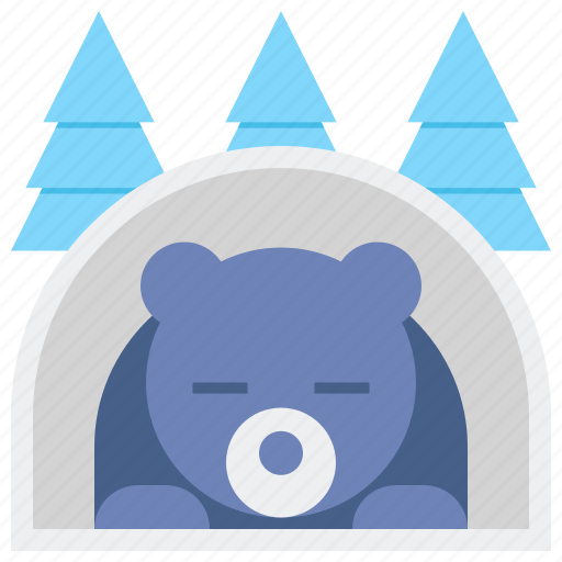 Winter, hibernation, bear, sleeping icon - Download on Iconfinder