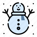 snowman, winter, snow, xmas