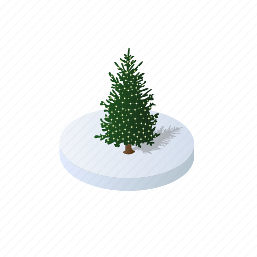 Tree, isometric, winter, object, merry, christmas, nature icon - Download on Iconfinder