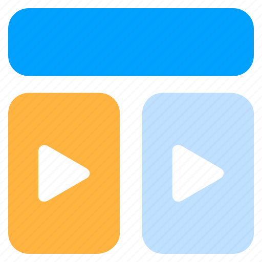 Compare, video, play, element, wireframe, ui icon - Download on Iconfinder