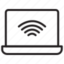 wireless, technology, signal, connection, wifi, laptop, device