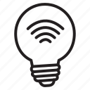 wireless, technology, signal, connection, wifi, bulb, light