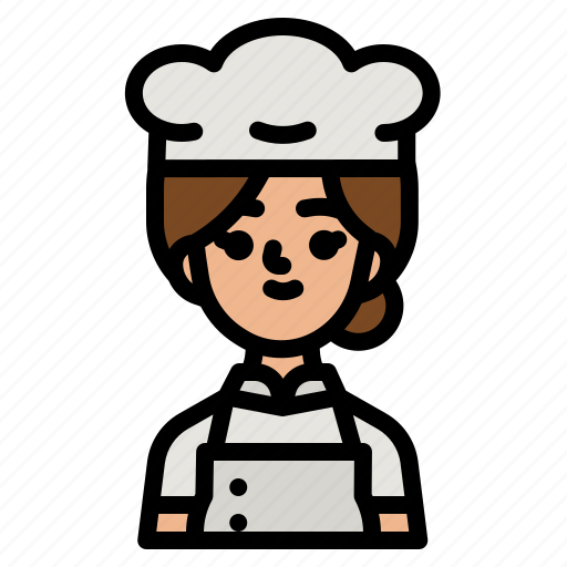 Chef, cooking, baker, cook, woman icon - Download on Iconfinder