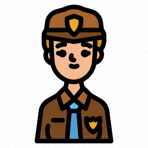 Police, officer, jobs, guard, woman icon - Download on Iconfinder