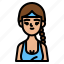 sport, woman, girl, user, avatar 