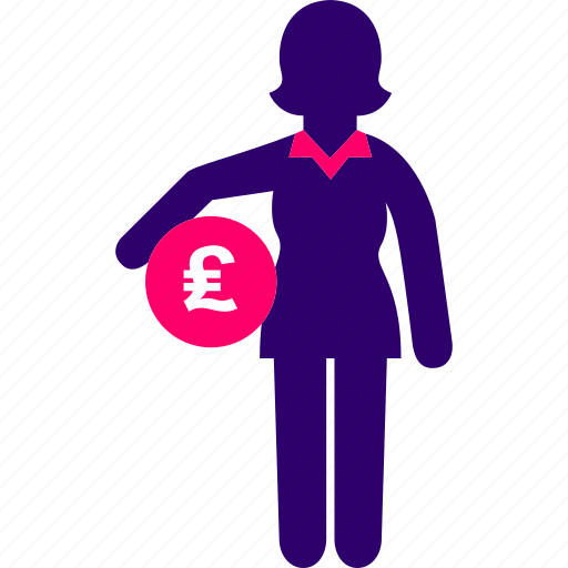 Administration, business, money, pound, woman icon - Download on Iconfinder