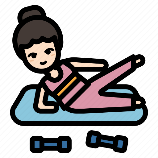 Girl, woman, exercise, gym, yoga, workout, healthy icon - Download on Iconfinder