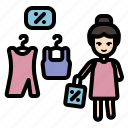 girl, woman, shopping, sale, dress, closet, clothes